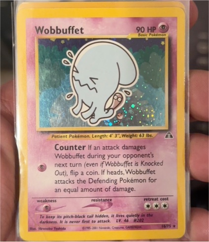 2001 Pokémon Neo Discovery #16 Wobbuffet — front