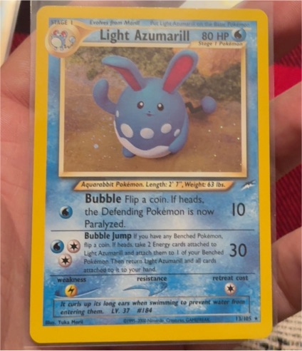 2002 Neo Destiny #13 Light Azumarill — front