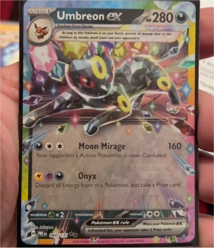 2017 Pokémon Prismatic Evolutions #060 Umbreon ex — front
