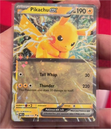 Pokémon Prismatic Evolutions #028/131 Pikachu ex — front