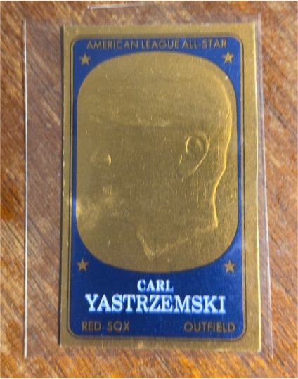 1965 Topps Embossed #1 Carl Yastrzemski — front