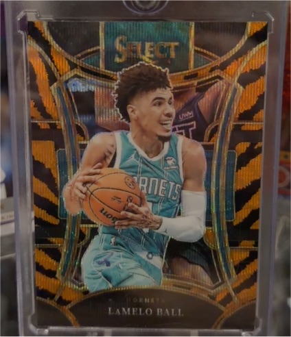 2023-24 Panini Select #348 LaMelo Ball Silver Holo Prizm Mezzanine Hornets — front