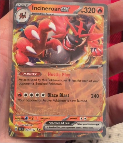 2024 Pokémon TCG #034 Incineroar ex — front