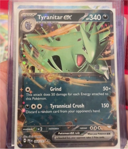2022 Pokémon Scarlet & Violet Prismatic Evolutions #064 Tyranitar ex — front