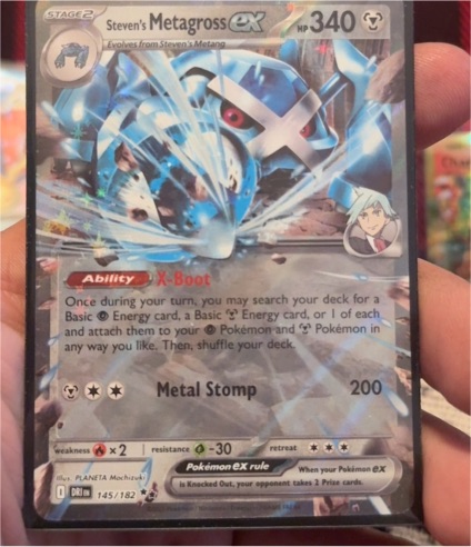 2025 Pokémon SV10: Destined Rivals #145 Steven's Metagross ex — front