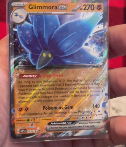 2023 Pokémon Scarlet & Violet Obsidian Flames #123 Glimmora ex — front