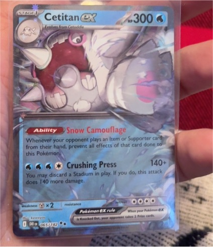 2025 Pokémon SV10: Destined Rivals #065 Cetitan ex — front