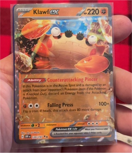 2023 Pokémon TCG SV03: Obsidian Flames #120 Klawf ex — front