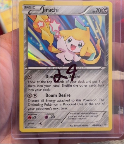 2015 Pokémon XY Roaring Skies #42 Jirachi — front
