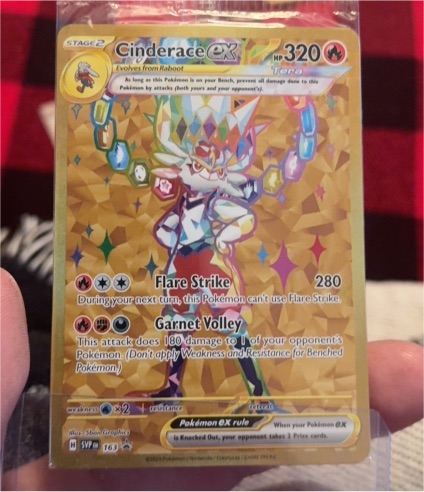 2024 Pokémon SV Scarlet & Violet Black Star Promo #163 Cinderace ex — front