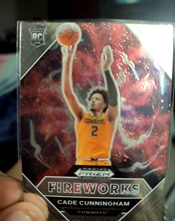 2021 Panini Prizm Draft Picks Fireworks #1 Cade Cunningham — front