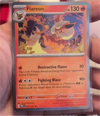 2025 Pokémon Scarlet & Violet Prismatic Evolutions #013 Flareon — front