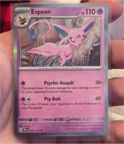 2017 Pokémon SV: Prismatic Evolutions #033 Espeon — front