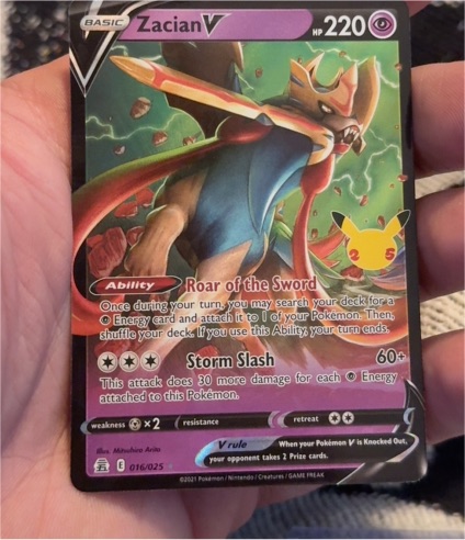 2021 Pokemon Celebrations #016 Zacian V — front