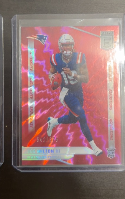 2024 Panini Donruss Elite Aspirations Shimmer Red # Joe Milton III — front