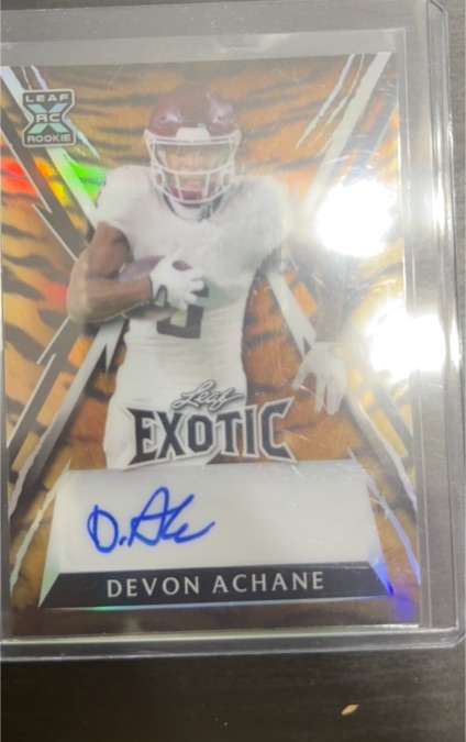 2023 Leaf Exotic #BA-DA1 Devon Achane — front