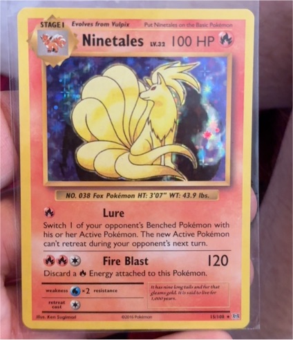 2016 Pokemon Evolutions #15 Ninetales — front