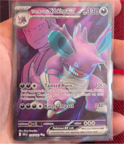 2023 Pokémon TCG Scarlet & Violet Destined Rivals #216 Team Rocket's Nidoking EX — front