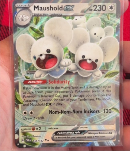 2023 Pokémon TCG SV04: Paradox Rift #155 Maushold ex — front