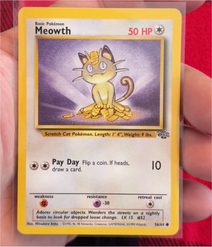 1999 Pokémon Jungle #56 Meowth — front