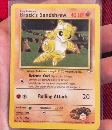 2000 Pokémon Gym Heroes #71 Brock's Sandshrew — front