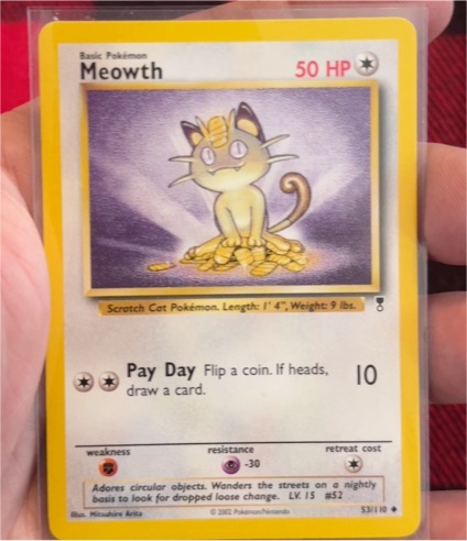 1999 Pokémon Jungle #56 Meowth — front