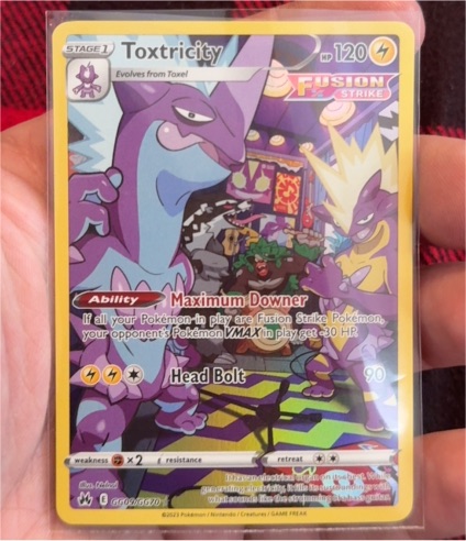 2023 Pokemon Crown Zenith GG09 Toxtricity — front