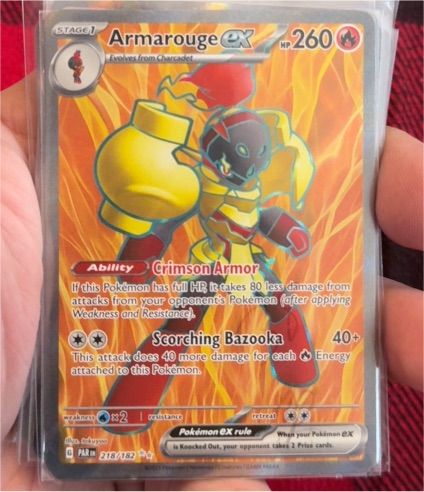 2023 Pokémon TCG Paradox Rift #218 Armarouge ex — front