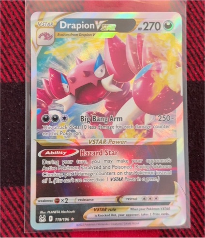 Drapion VSTAR 119/196 Lost Origin — front