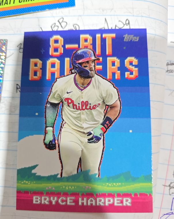 2025 Topps Series 1 Celebration 8-Bit Ballers #8B-5 Bryce Harper — front