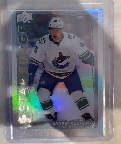 2023-24 Upper Deck Series 1 Star Surge #SS-18 Andrei Kuzmenko — front