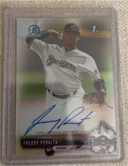 2017 Bowman Chrome Prospect Autographs #CPA-FP Freddy Peralta — front