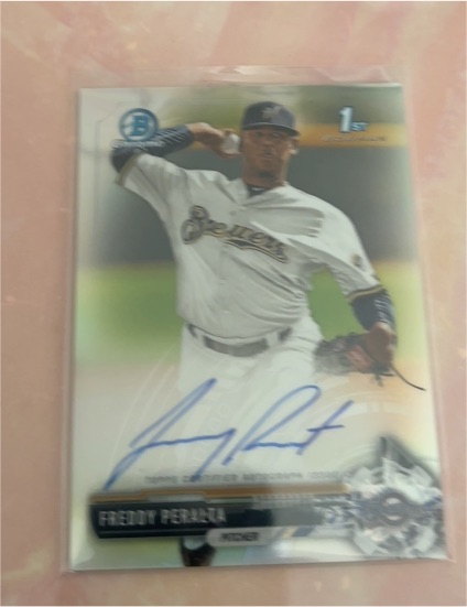 2017 Bowman Chrome Prospect Autographs #FP Freddy Peralta — front