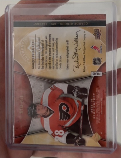 2009-10 Upper Deck SP Authentic #PHJ83 Claude Giroux — front