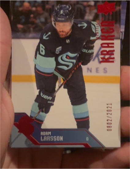 2021-22 Upper Deck Seattle Kraken #08 Adam Larsson — front