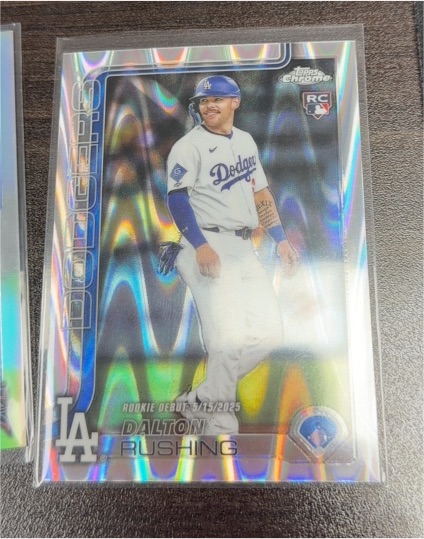 2025 Topps Chrome Update #US256 Dalton Rushing Rookie Debut — front