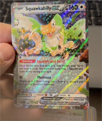 2024 Pokémon TCG Paldea Evolved #169 Squawkabilly ex — front