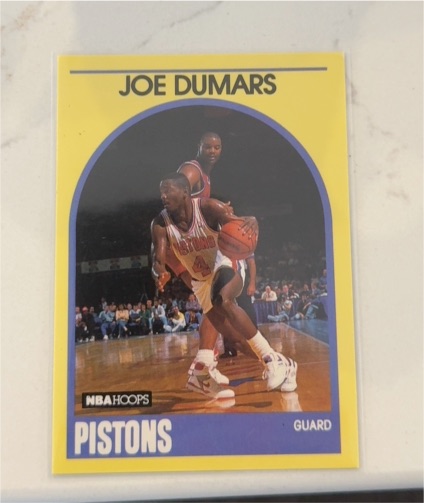 1989-90 NBA Hoops #1 Joe Dumars — front