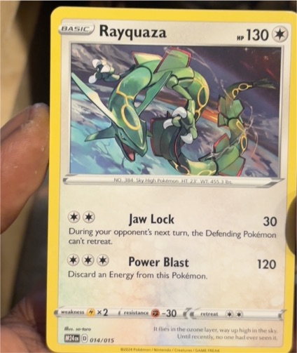 2024 McDonald's Pokémon Dragon Discovery #014 Rayquaza — front
