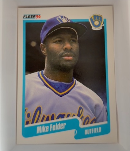 1990 Fleer #321 Mike Felder Milwaukee Brewers — front