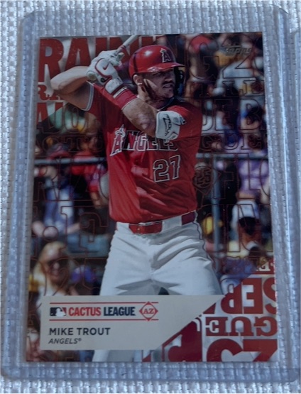 2025 Topps Series 1 Training Grounds #TG-8 Mike Trout — front