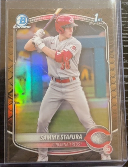 2025 Bowman Chrome Prospects #BCP-100 Sammy Stafura — front
