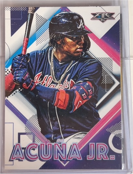2020 Topps Fire #28 Ronald Acuña Jr. — front