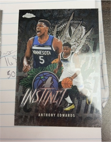 2025-26 Topps Chrome #INS-7 Anthony Edwards Instinct — front