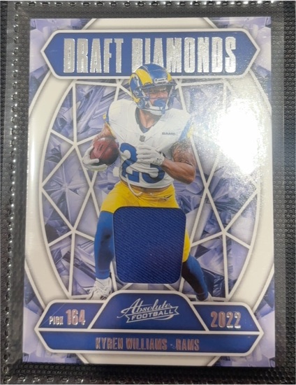 2022 Panini Absolute Football #164 Kyren Williams Draft Diamonds — front