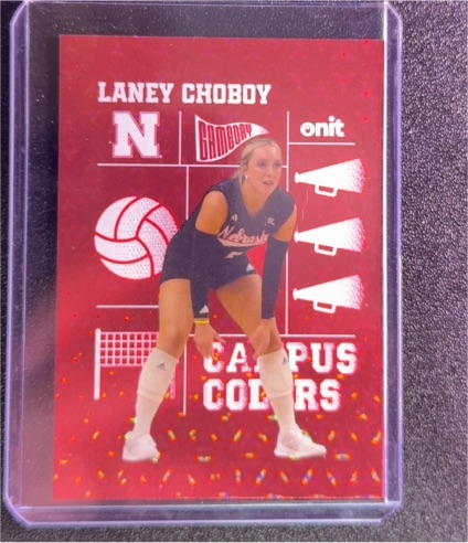 2025 Onit Athlete Laney Choboy #CC-4 Nebraska Volleyball Campus Colors — front