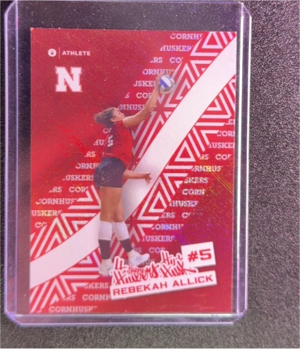 2024 Onit Nebraska Volleyball Sticker Series #ST-1 Rebekah Allick — front
