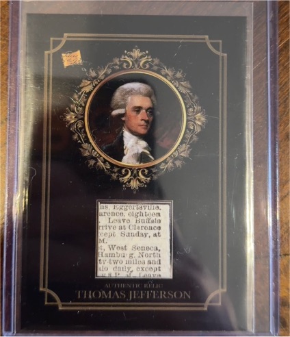 2024 Pieces of the Past Thomas Jefferson Historic Relic #R-TJ — front