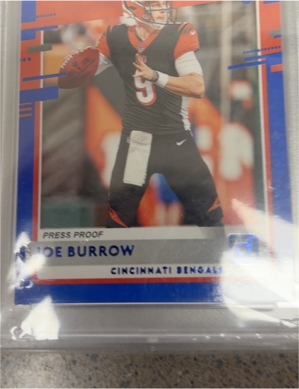 2020 Panini Donruss #301 Joe Burrow Blue Press Proof — front
