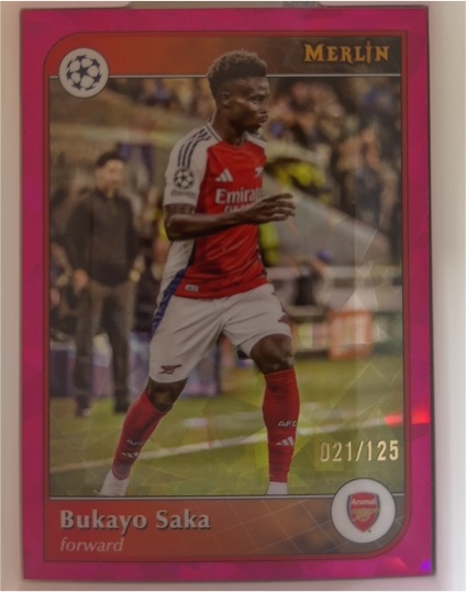2024-25 Topps Merlin UEFA Club Competitions #7 Bukayo Saka — front